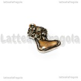 Charm Calza Befana in metallo argento antico 23x15mm