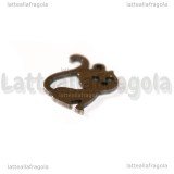 Charm Gatto in Acciaio Inox 14.5x12.5mm