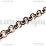 1 Metro Catena in Acciaio maglia tonda 7.5-8x3mm
