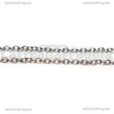 Collana in Acciaio Inox 45cm a Maglia Ovale 2.5x2mm