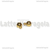 Portapendente in Acciaio Inox Dorato interno in silicone 6x4mm