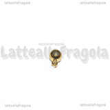 Portapendente in Acciaio Inox Dorato interno in silicone 6x4mm