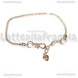 Base Bracciale tipo Pandora in rame argentato 19.5cm