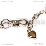 Base Bracciale tipo Pandora in rame argentato 19.5cm