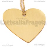 Ciondolo Cuore in Legno Naturale 80x80mm