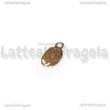 Charm Chicco di Caffè in metallo argentato 13x7mm