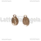 Charm Chicco di Caffè in metallo argentato 13x7mm