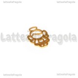 Ciondolo Angioletto in Acciaio Dorato 15x10mm