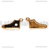 Charm Scarpa Converse in metallo smaltato nero 19.5x12.5mm