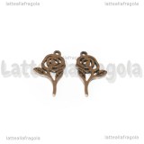 Ciondolo Rosa in Acciaio Inox 16x9mm