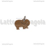 Ciondolo Elefante in Acciaio Inox 14x11mm