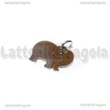 Ciondolo Elefante in Acciaio Inox 14x11mm