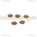 5 Charms Cuori in Acciaio Inox 5.64x5.68mm