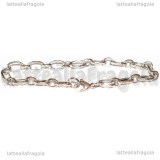 Bracciale in Acciaio Inox maglia lavorata 22cm