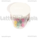 Bicchiere Graduato in Plastica con coperchio e fiori disidratati