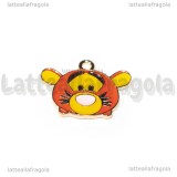 Ciondolo Tigro di Winnie the Pooh in metallo dorato smaltato 24.5x19.5mm