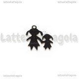 Charm Mamma e Figlia in Acciaio Inox 17x14mm