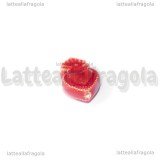 Ex Voto in Ceramica Rossa con foro passante 16x10mm