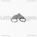 Ciondolo Arcobaleno in Acciaio Inox 17x12mm
