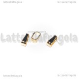 3 Contromaglie in Acciaio Inox Dorato 6x3mm