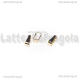 3 Contromaglie in Acciaio Inox Dorato 6x3mm