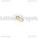 3 Contromaglie in Acciaio Inox Dorato 6x3mm