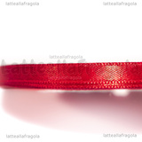 22 Metri Nastro in Raso Rosso 6mm