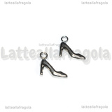 Ciondolo Scarpa col Tacco in Acciaio Inox 11.5x11.5x2.5mm