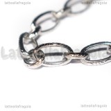 Bracciale in Acciaio Inox maglia lavorata 22cm