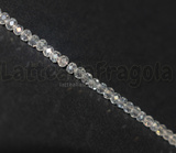 Rondelle mezzocristallo sfaccettato Cristal AB 2x1.5mm filo 37cm