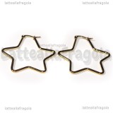 Creole Stelle in Acciaio Inox dorato 45x42mm