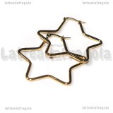 Creole Stelle in Acciaio Inox dorato 45x42mm