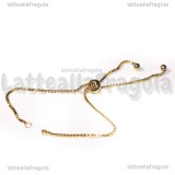 Base Bracciale con Catena Veneziana in Acciaio Inox Dorato