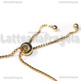 Base Bracciale con Catena Veneziana in Acciaio Inox Dorato