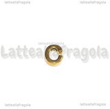 Spaziatore Lettera C in Acciaio Inox dorato placcato Oro 18K 9.5x8x3mm