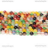 Perle in Agata colori misti 2mm filo 40.5cm