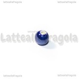 5 Perle in Ceramica Blu 6mm