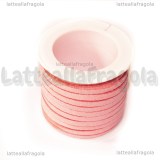 5 Metri (1 Spoletta) Piattina in Alcantara Rosa 3x1.5mm