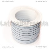 5 Metri (1 Spoletta) Piattina in Alcantara Azzurro Carta da Zucchero 3x1.5mm