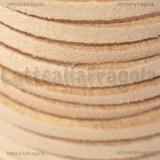 5 Metri (1 Spoletta) Piattina in Alcantara Beige 3x1.5mm