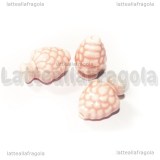 Pigna in Ceramica Rosa con foro passante 19x14mm