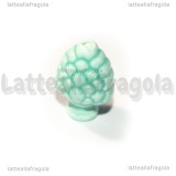 Pigna in Ceramica Acquamarina con foro passante 19x14mm