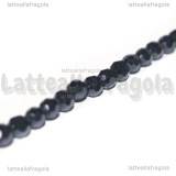 Perle Mezzocristallo Sfaccettato Ematite 4mm filo 37cm
