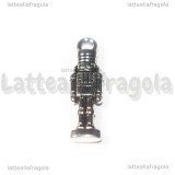 Ciondolo Schiaccianoci 3D in metallo argento antico 27x7mm