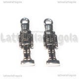 Ciondolo Schiaccianoci 3D in metallo argento antico 27x7mm