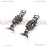 Ciondolo Schiaccianoci 3D in metallo argento antico 27x7mm