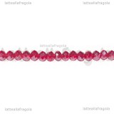 Rondelle mezzocristallo sfaccettato Rosso AB 4x3mm filo 46cm