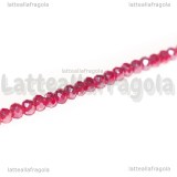 Rondelle mezzocristallo sfaccettato Rosso AB 4x3mm filo 46cm
