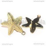 Coppia Perni Stella Marina in metallo Gold Plated 30x26mm