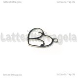 Charm Cuore Segno Zodiacale Ariete in Acciaio Inox 15.5x13mm